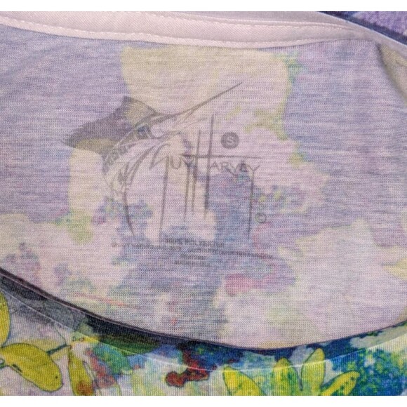 Guy Harvey Dress S Women's Bright Multicolor Fish Underwater Sheer Tshirt Dress - Picture 5 of 5